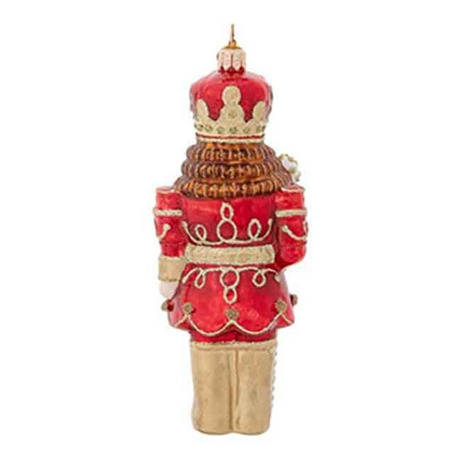 Juliska Berry & Thread Red Nutcracker Glass Ornament Back